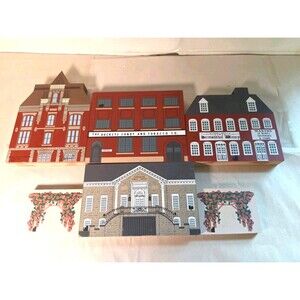 Vintage The Cats Meow Village 6pc Tradesman ,Series XIII Harrisburg Library